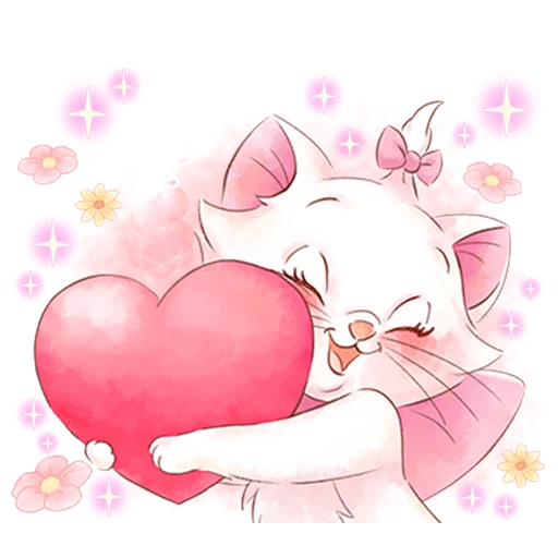 Стикерпак Disney&;s Marie Girly для Telegram