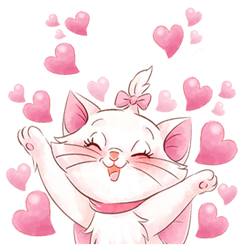 😍 Стикер «Disney&;s Marie Girly» для Telegram