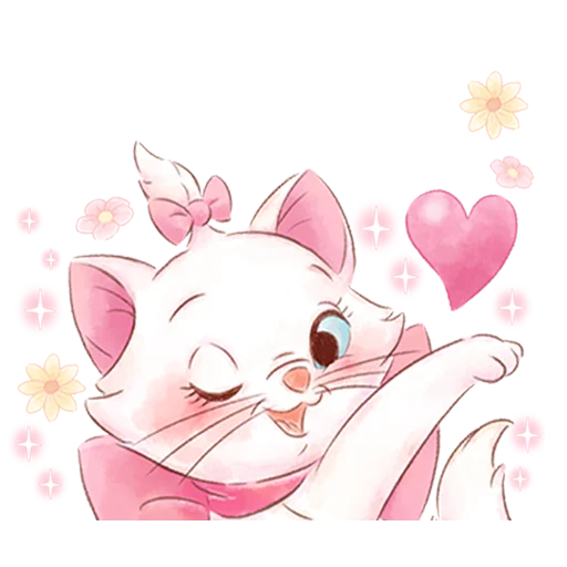 😍 Стикер «Disney&;s Marie Girly» для Telegram