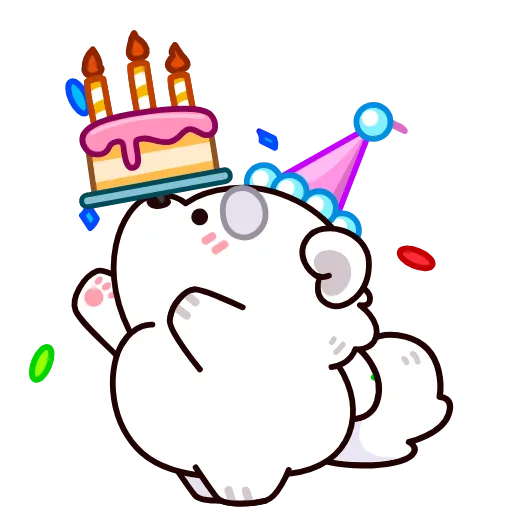 🎂 Эмодзи «Анимированный набор эмоджи с псом Кукисом» для Telegram