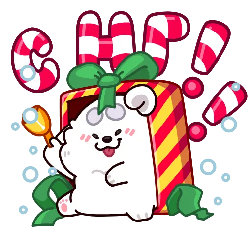 🎄 Эмодзи «Анимированный набор эмоджи с псом Кукисом» для Telegram