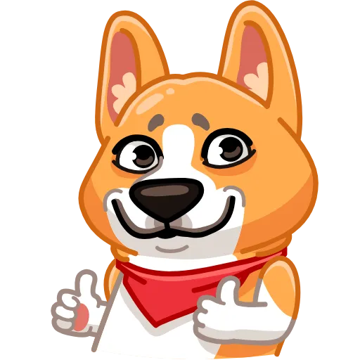 👍 Эмодзи «Собачки» для Telegram