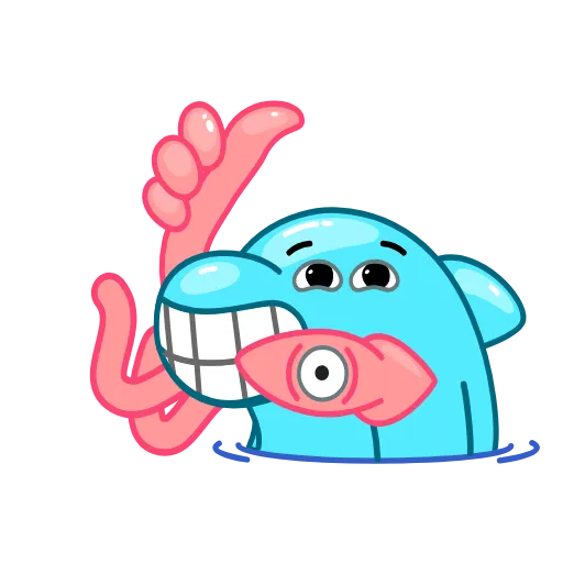 👍 Эмодзи «Dolphin Jumpy» для Telegram