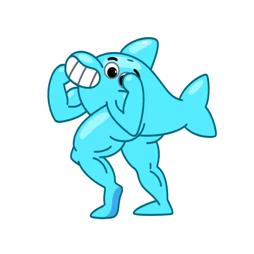 💪 Эмодзи «Dolphin Jumpy» для Telegram