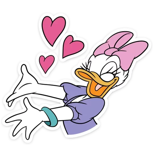 Стикерпак Donald Duck and Daisy для Telegram — скачать