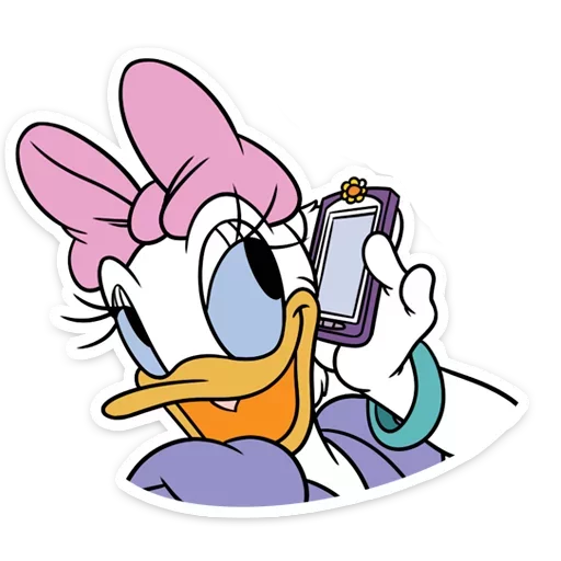 👂 Стикер «Donald Duck and Daisy» для Telegram