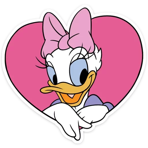 ❤️ Стикер «Donald Duck and Daisy» для Telegram