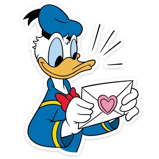 💌 Стикер «Donald Duck and Daisy» для Telegram