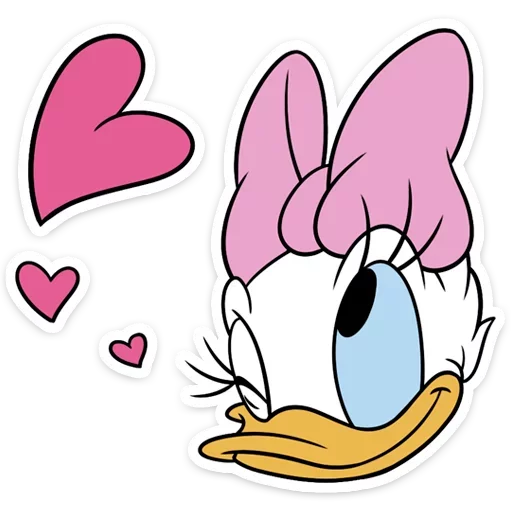 ❤️ Стикер «Donald Duck and Daisy» для Telegram