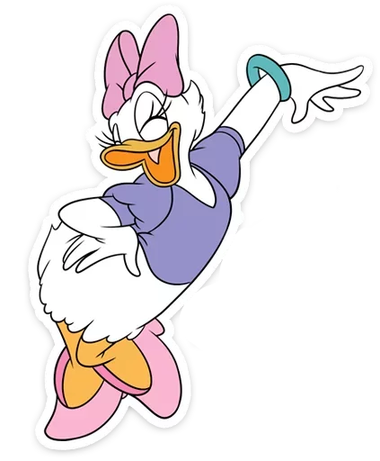 👀 Стикер «Donald Duck and Daisy» для Telegram