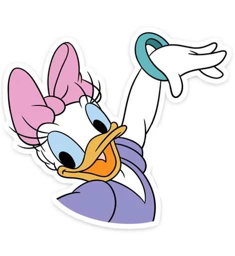 😄 Стикер «Donald Duck and Daisy» для Telegram
