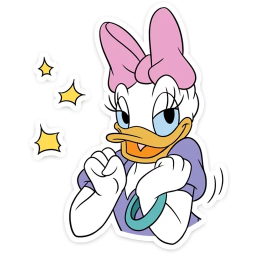 👀 Стикер «Donald Duck and Daisy» для Telegram