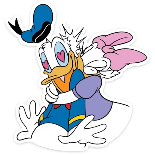 👫 Стикер «Donald Duck and Daisy» для Telegram