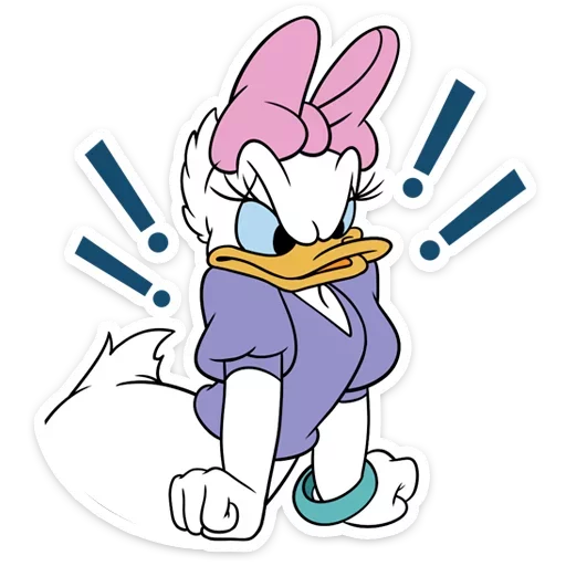 😤 Стикер «Donald Duck and Daisy» для Telegram