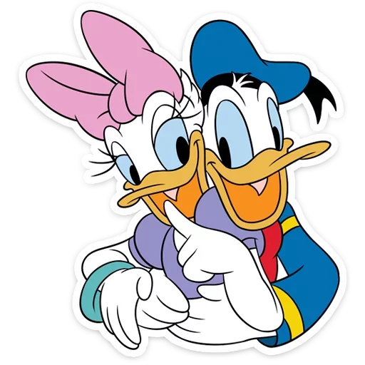 👫 Стикер «Donald Duck and Daisy» для Telegram