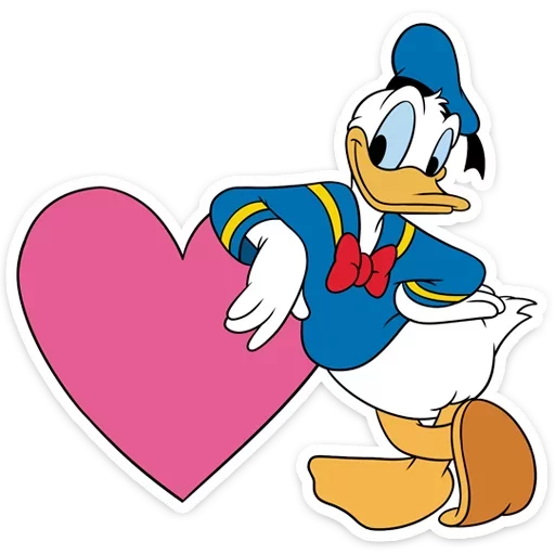 ❤️ Стикер «Donald Duck and Daisy» для Telegram