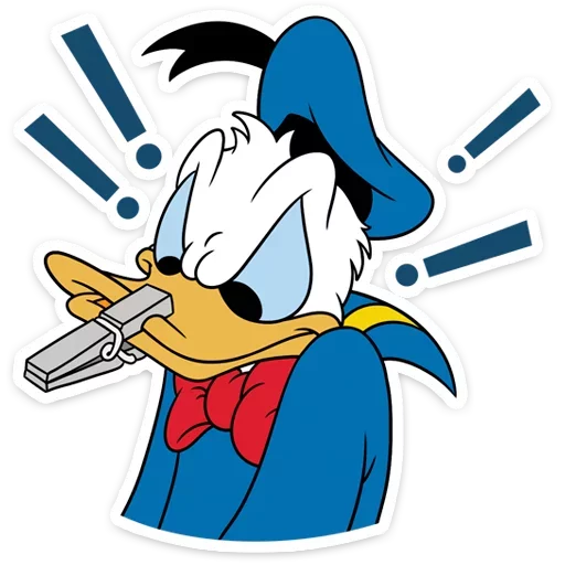 🔒 Стикер «Donald Duck and Daisy» для Telegram