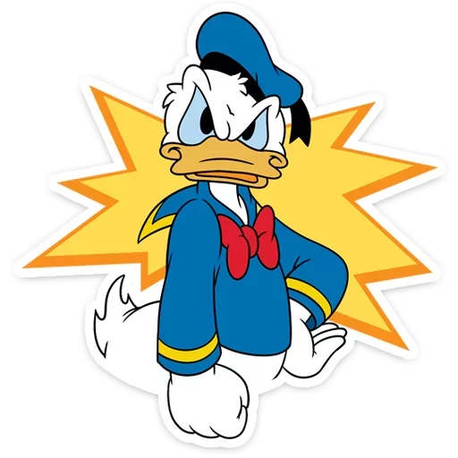 😠 Стикер «Donald Duck and Daisy» для Telegram