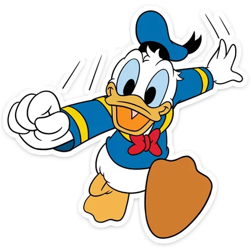 🏃 Стикер «Donald Duck and Daisy» для Telegram