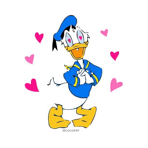 🥰 Эмодзи «Donald Duck» для Telegram