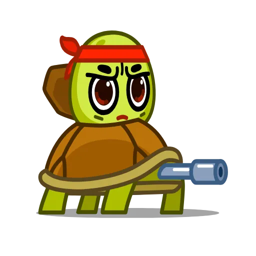 🔫 Эмодзи «Turtle Donnie» для Telegram