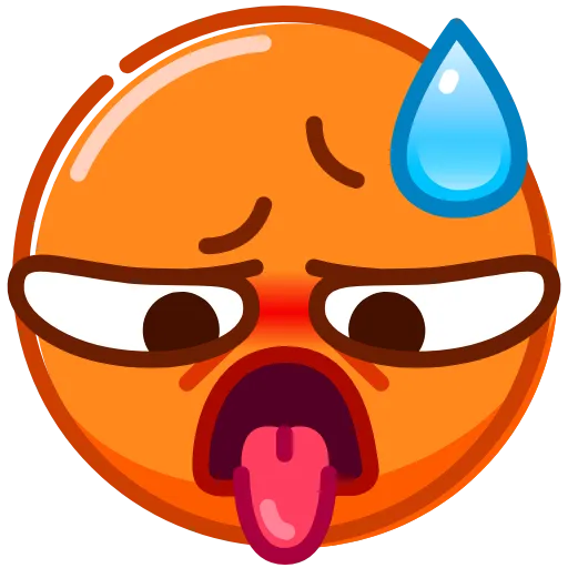 🥵 Стикер «Droll Emoji» для Telegram