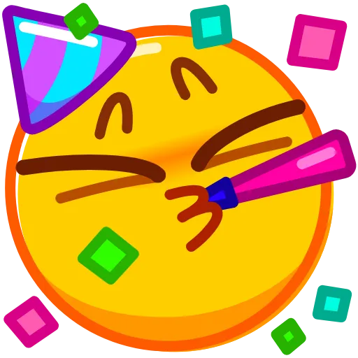 🥳 Стикер «Droll Emoji» для Telegram