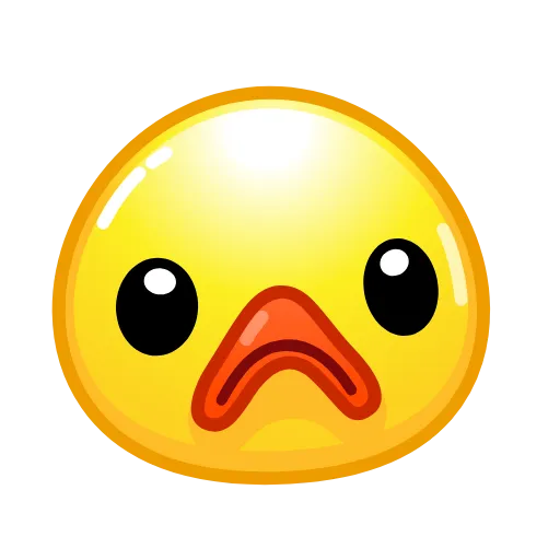 🙁 Эмодзи «Смайлы Duck Emoji - #official» для Telegram