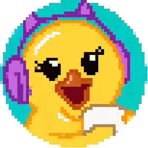 🤓 Стикер «Pixel Duck» для Telegram