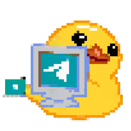 😊 Стикер «Pixel Duck» для Telegram
