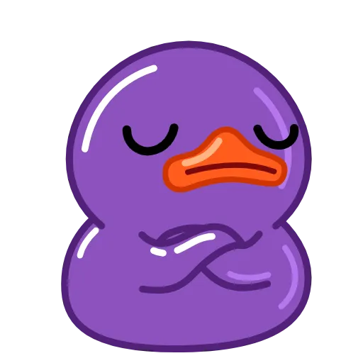 😒 Эмодзи «Duck Purple» для Telegram