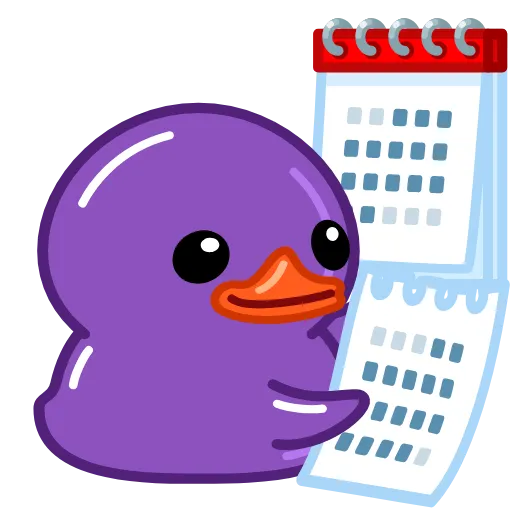 📅 Эмодзи «Duck Purple» для Telegram