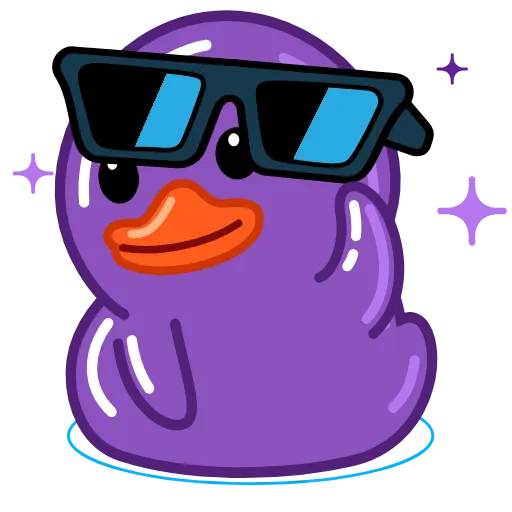 😎 Эмодзи «Duck Purple» для Telegram