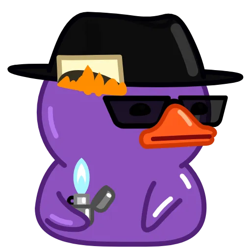 😎 Эмодзи «Duck Purple» для Telegram