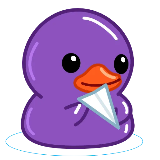 ✈️ Эмодзи «Duck Purple» для Telegram