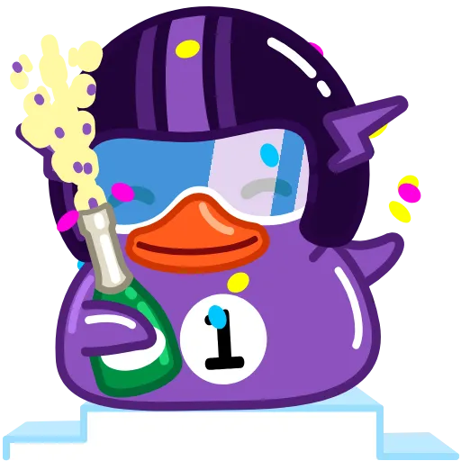 🍾 Эмодзи «Duck Purple» для Telegram