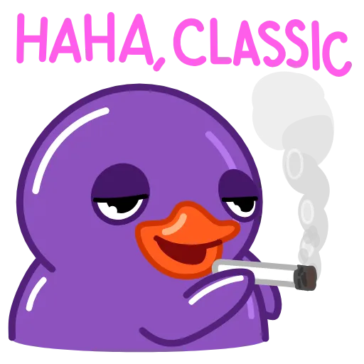 🚬 Эмодзи «Duck Purple» для Telegram