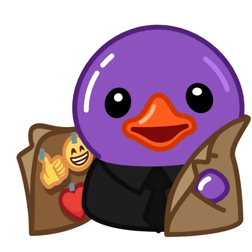 🕵️ Эмодзи «Duck Purple» для Telegram