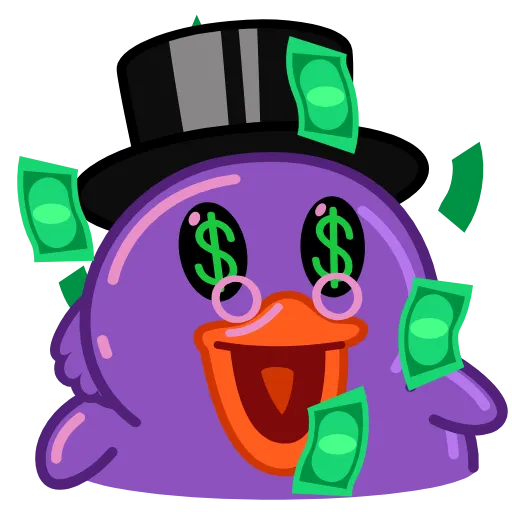 🤑 Эмодзи «Duck Purple» для Telegram
