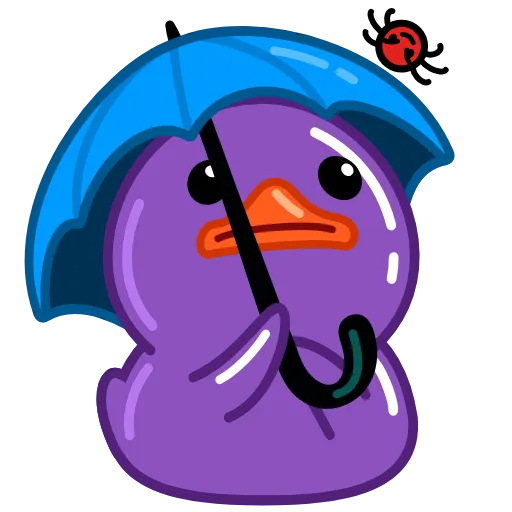 ☔️ Эмодзи «Duck Purple» для Telegram