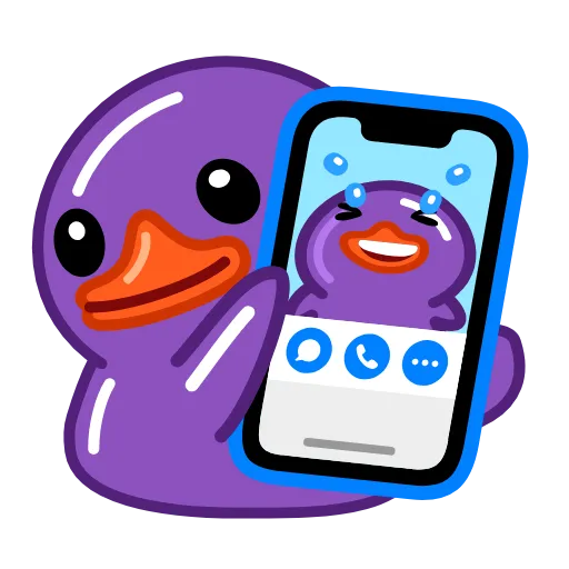 📱 Эмодзи «Duck Purple» для Telegram
