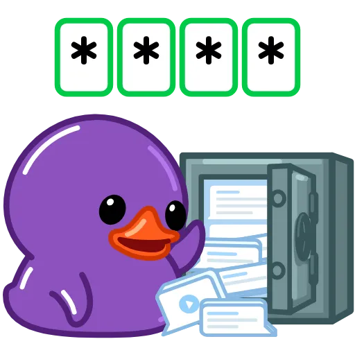 🗄 Эмодзи «Duck Purple» для Telegram