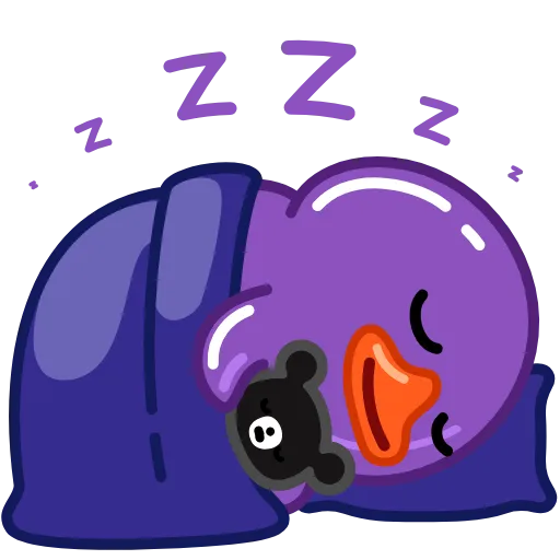 😴 Эмодзи «Duck Purple» для Telegram