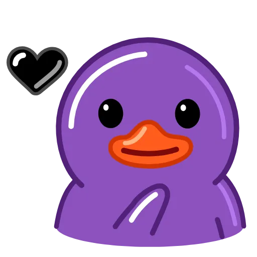 Эмодзи Duck Purple для Telegram — скачать