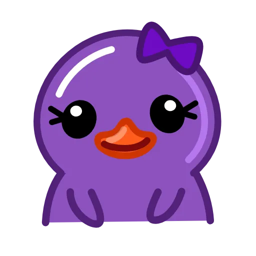 🎀 Эмодзи «Duck Purple» для Telegram
