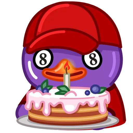 🎂 Эмодзи «Duck Purple» для Telegram