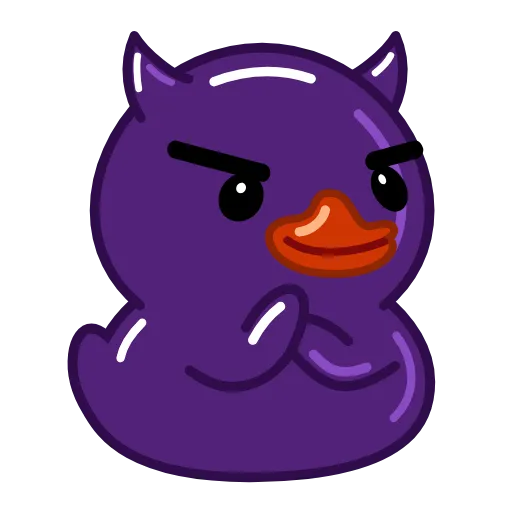 😈 Эмодзи «Duck Purple» для Telegram