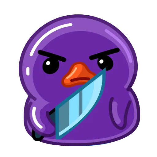 🔪 Эмодзи «Duck Purple» для Telegram