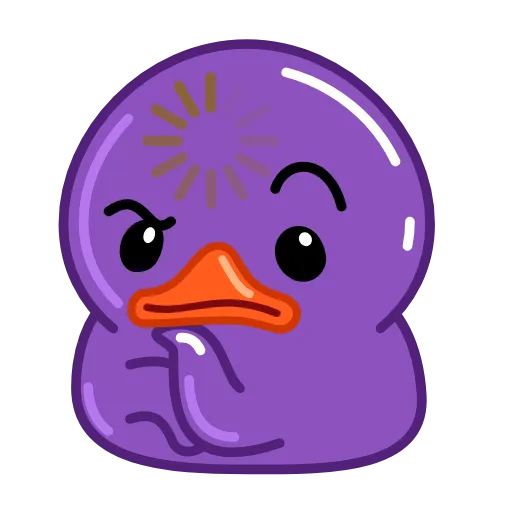 🤔 Эмодзи «Duck Purple» для Telegram