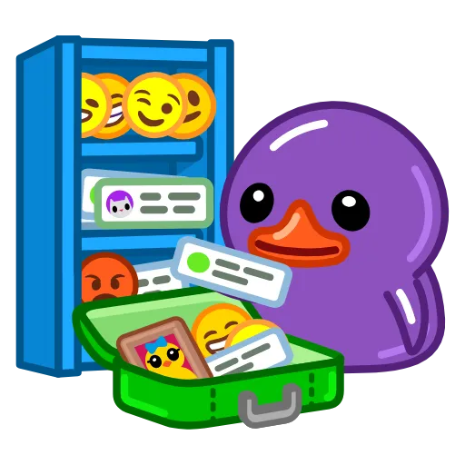 🗄 Эмодзи «Duck Purple» для Telegram